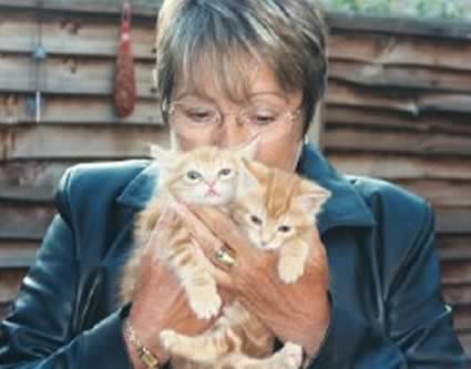 Billy and Trevor Wright - two ginger boys at their new home